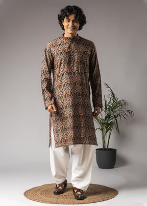 Multicolor Silk Kurta & Pajama Set