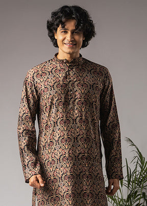 Multicolor Silk Kurta & Pajama Set