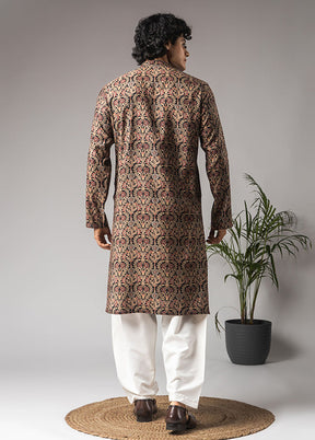 Multicolor Silk Kurta & Pajama Set