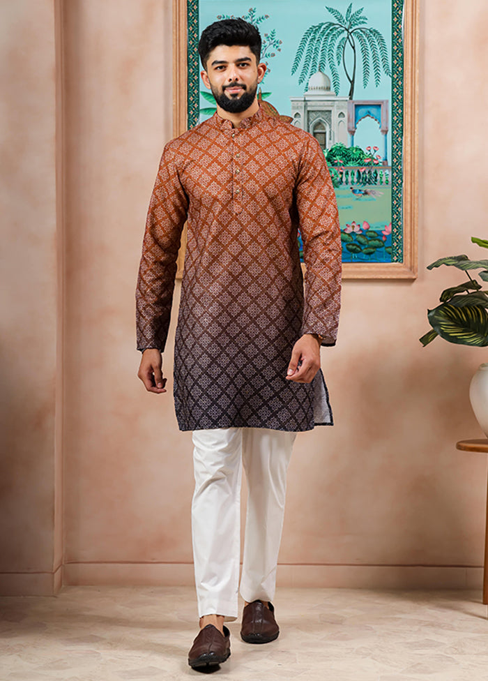 Blue Cotton Kurta & Pajama Set