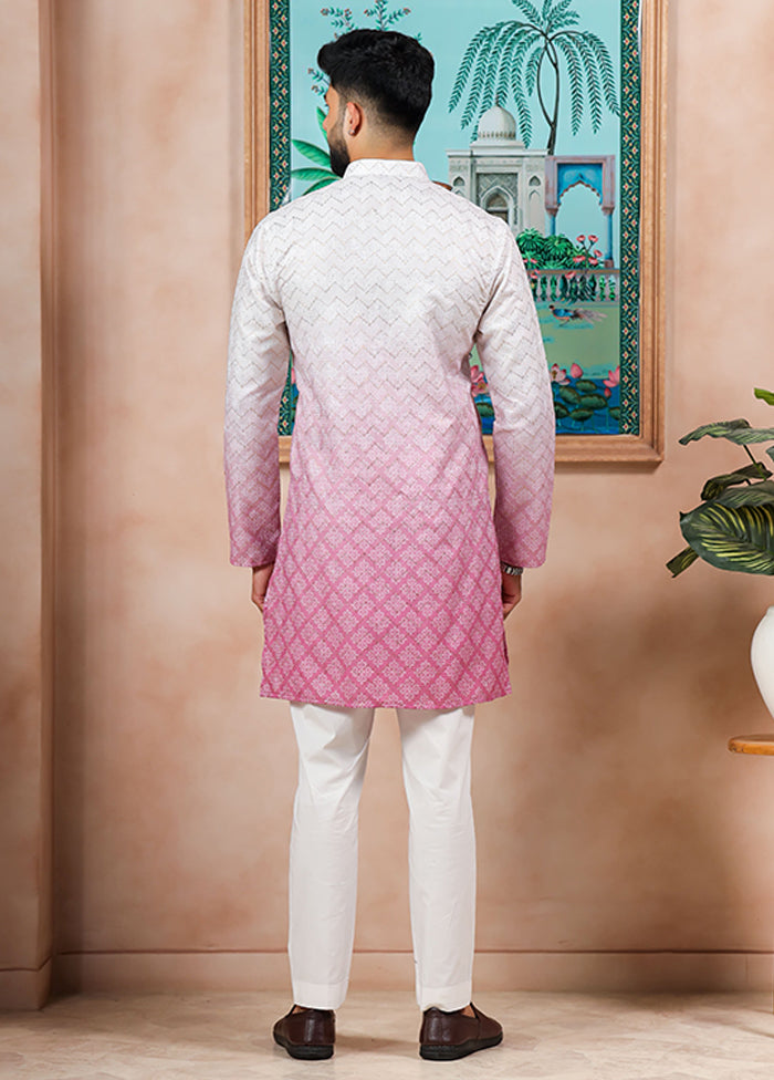 Pink Cotton Kurta & Pajama Set