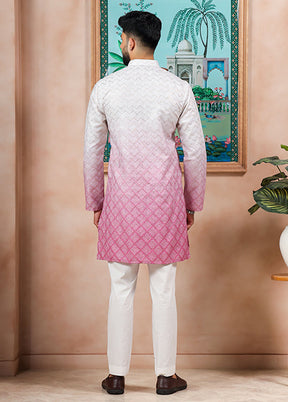 Pink Cotton Kurta & Pajama Set