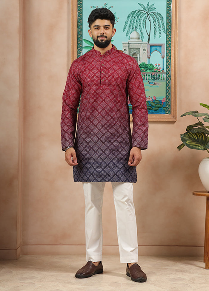 Blue Cotton Kurta & Pajama Set
