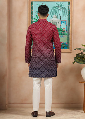 Blue Cotton Kurta & Pajama Set