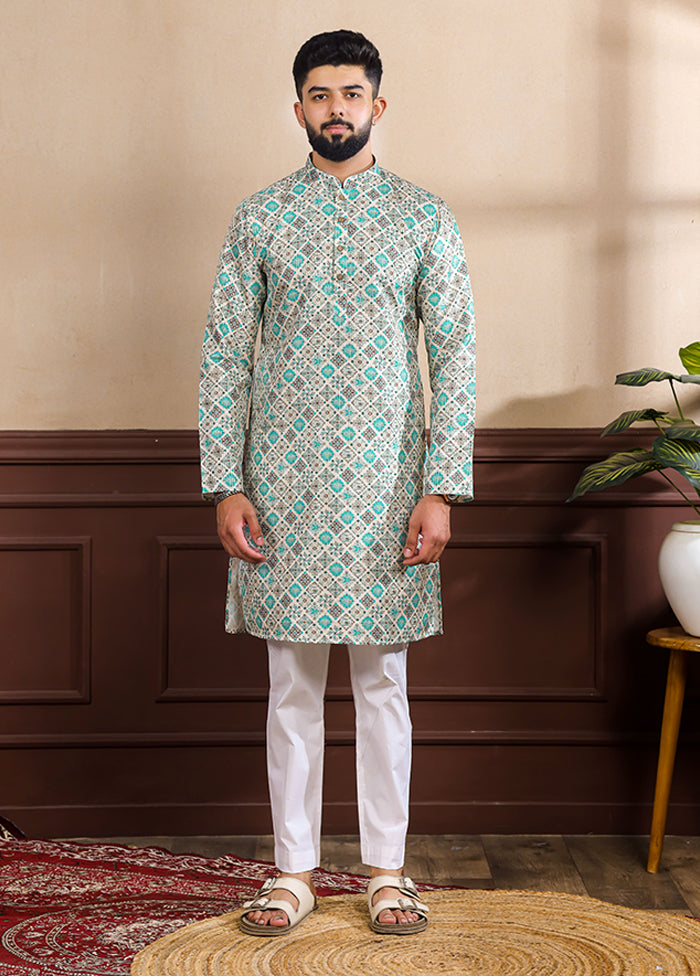 Blue Silk Kurta & Pajama Set