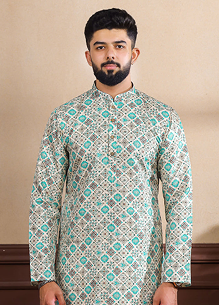 Blue Silk Kurta & Pajama Set