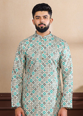 Blue Silk Kurta & Pajama Set