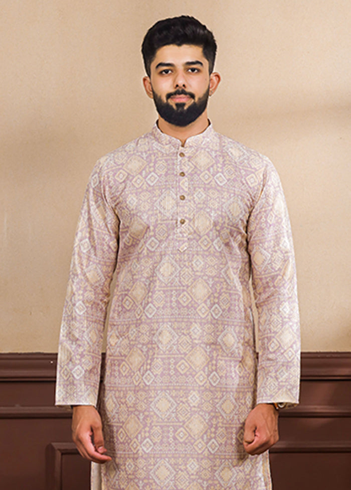 Purple Silk Kurta & Pajama Set