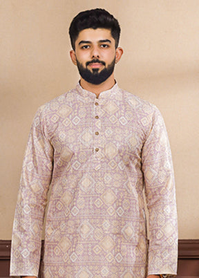 Lavender Silk Kurta & Pajama Set