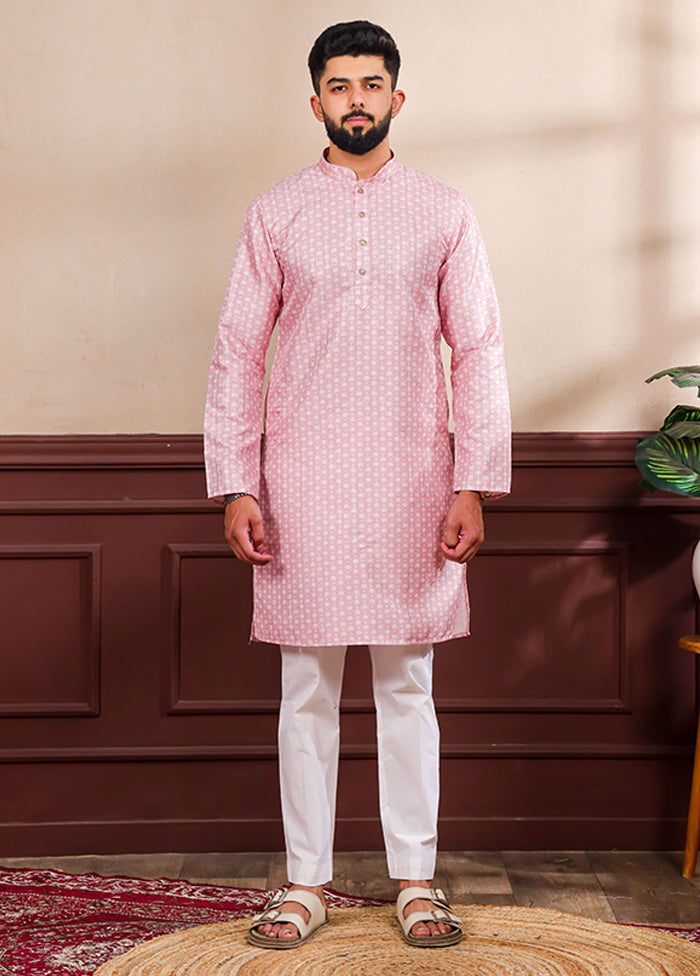 Pink Silk Kurta & Pajama Set