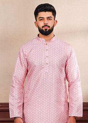 Pink Silk Kurta & Pajama Set