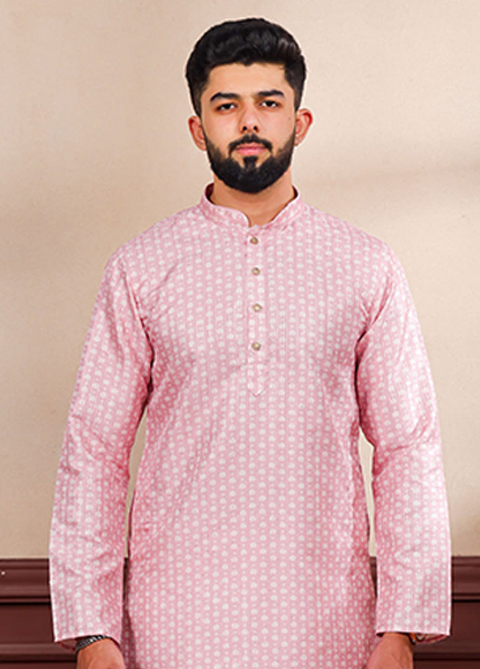 Pink Silk Kurta & Pajama Set