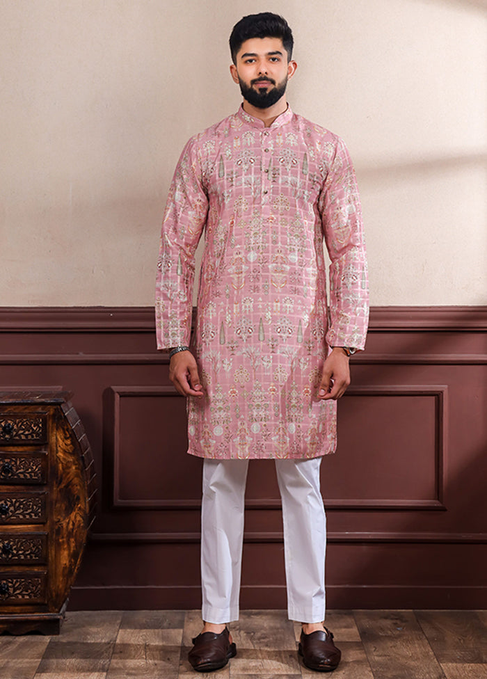 Pink Cotton Kurta & Pajama Set