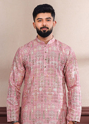 Pink Cotton Kurta & Pajama Set