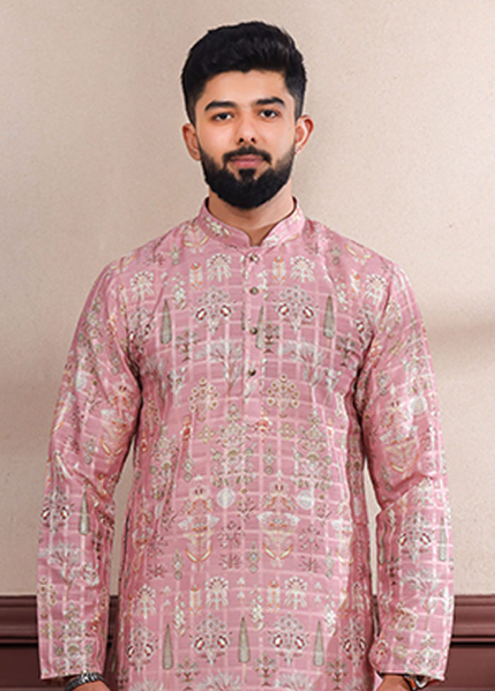 Pink Cotton Kurta & Pajama Set