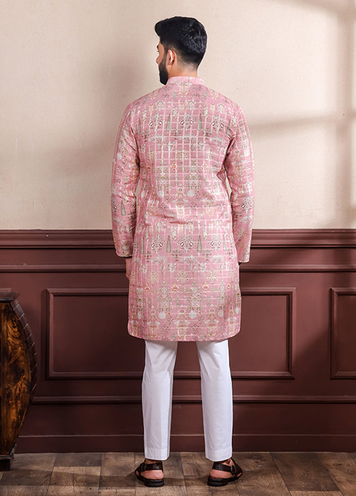 Pink Cotton Kurta & Pajama Set