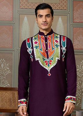 Purple Cotton Kurta