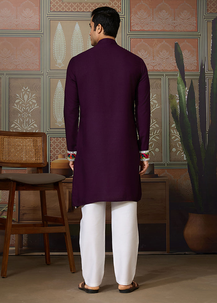 Purple Cotton Kurta