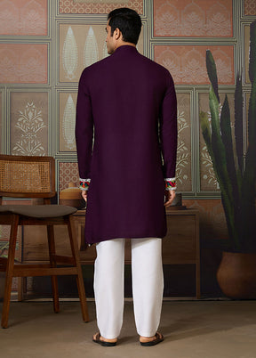 Purple Cotton Kurta