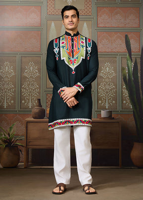Green Cotton Kurta