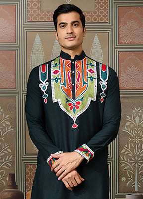 Green Cotton Kurta