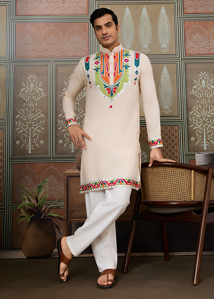 Cream Cotton Kurta