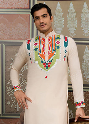 Cream Cotton Kurta