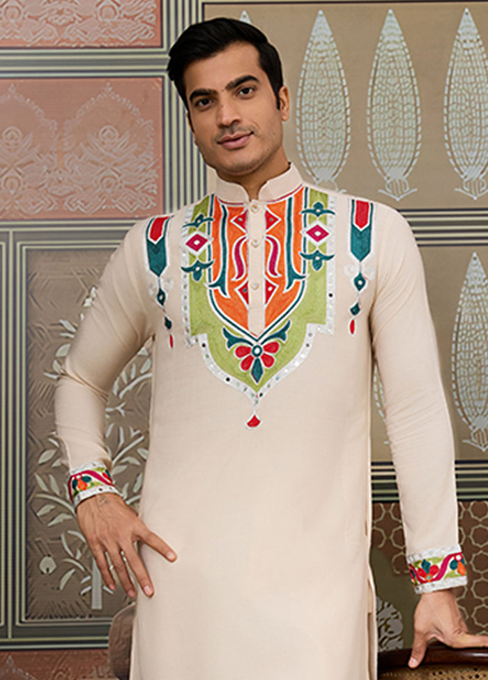 Cream Cotton Kurta