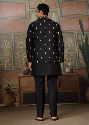 Black Viscose Kurta & Pajama Set