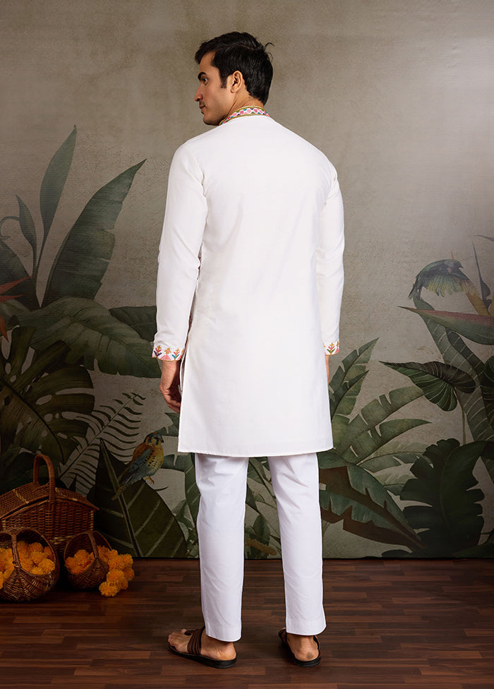 White Viscose Kurta