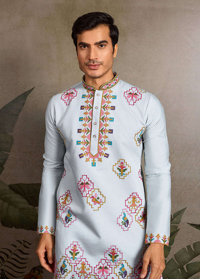 Blue Viscose Kurta