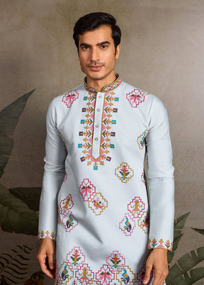 Blue Viscose Kurta