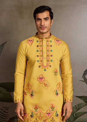 Yellow Viscose Kurta