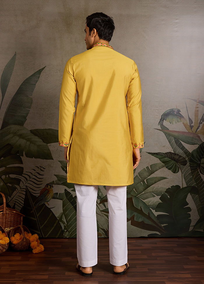 Yellow Viscose Kurta