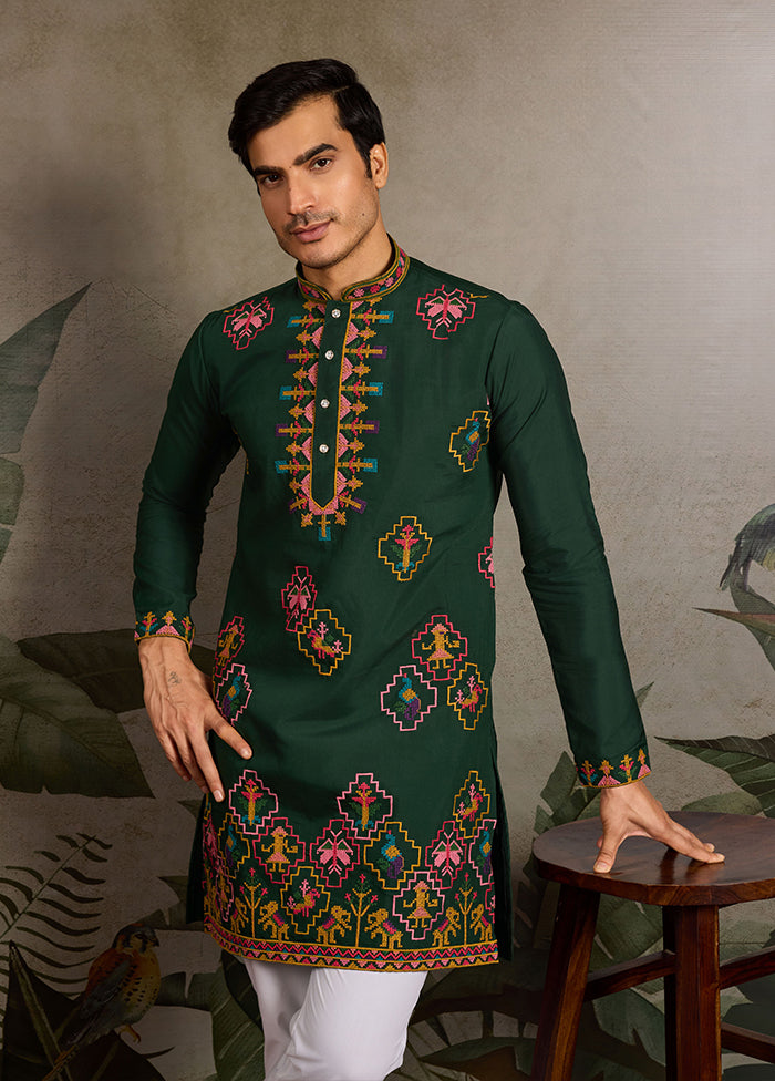 Green Viscose Kurta