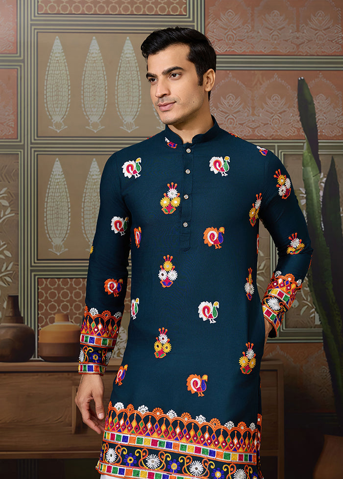 Blue Cotton Kurta