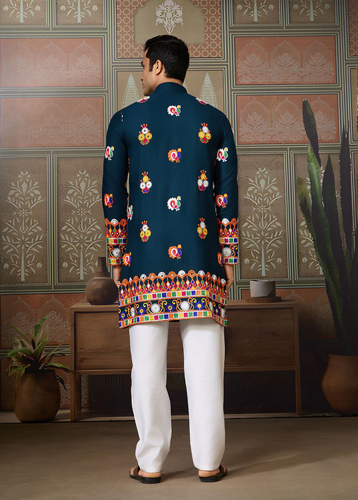 Blue Cotton Kurta