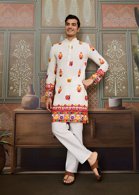 White Cotton Kurta