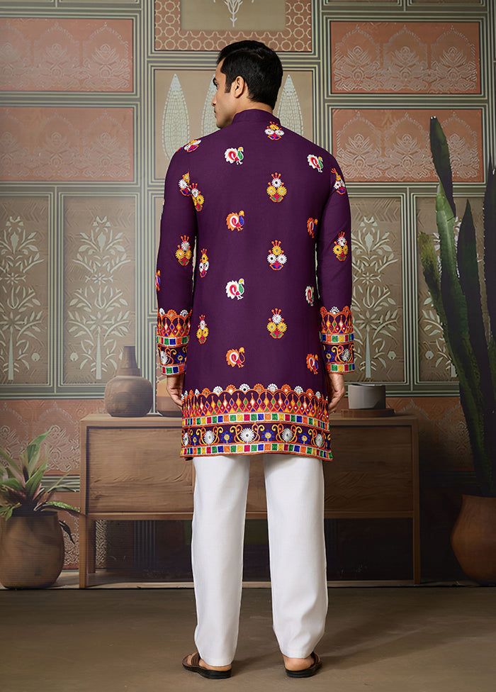 Purple Cotton Kurta