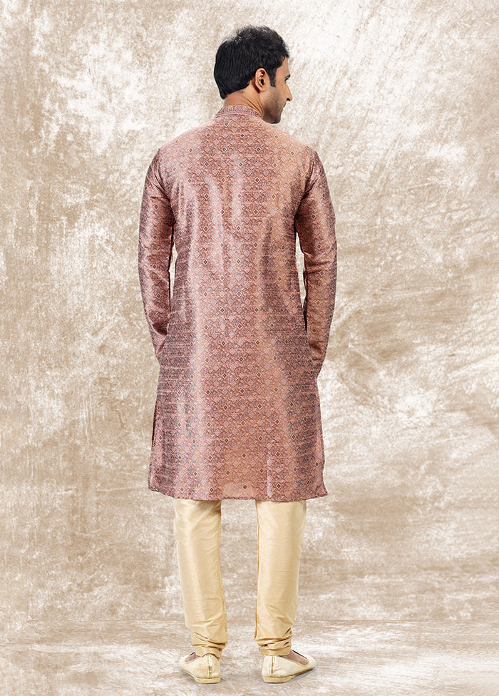 Purple Silk Kurta & Pajama Set