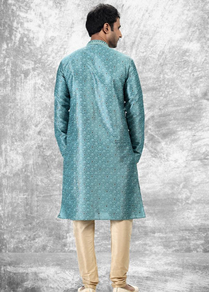 Blue Silk Kurta & Pajama Set