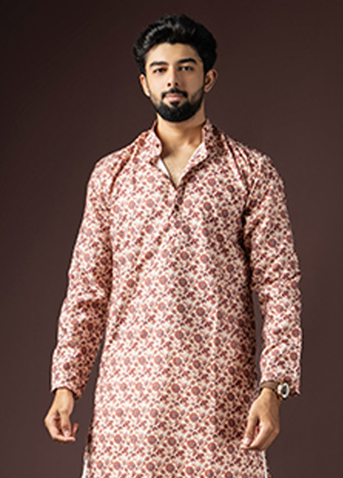 Brown Cotton Kurta & Pajama Set