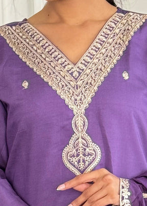 3 Pc Lavender Cotton Suit Set