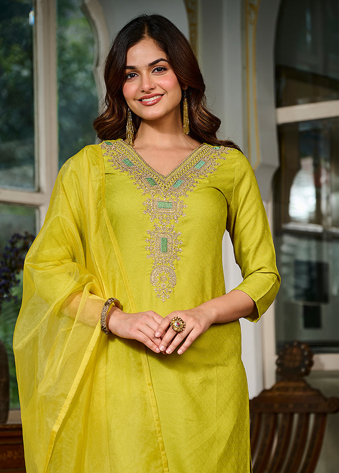 3 Pc Multicolor Silk Suit Set