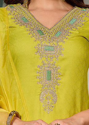 3 Pc Multicolor Silk Suit Set