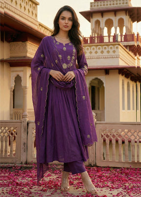 3 Pc Lavender Cotton Suit Set
