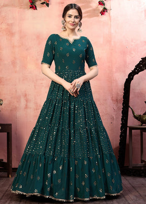 Rama Semi Stitched Georgette Gown