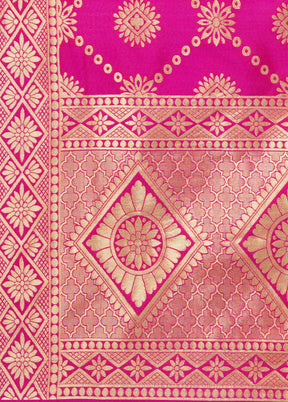 Pink Jacquard Dupatta - Indian Silk House Agencies