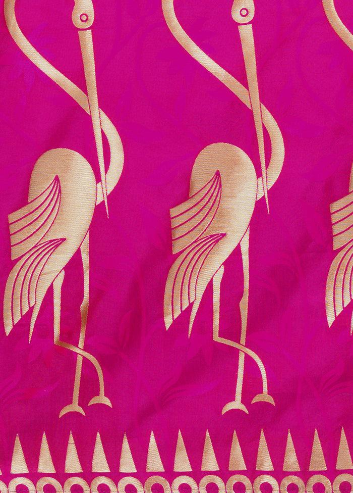 Pink Jacquard Dupatta - Indian Silk House Agencies