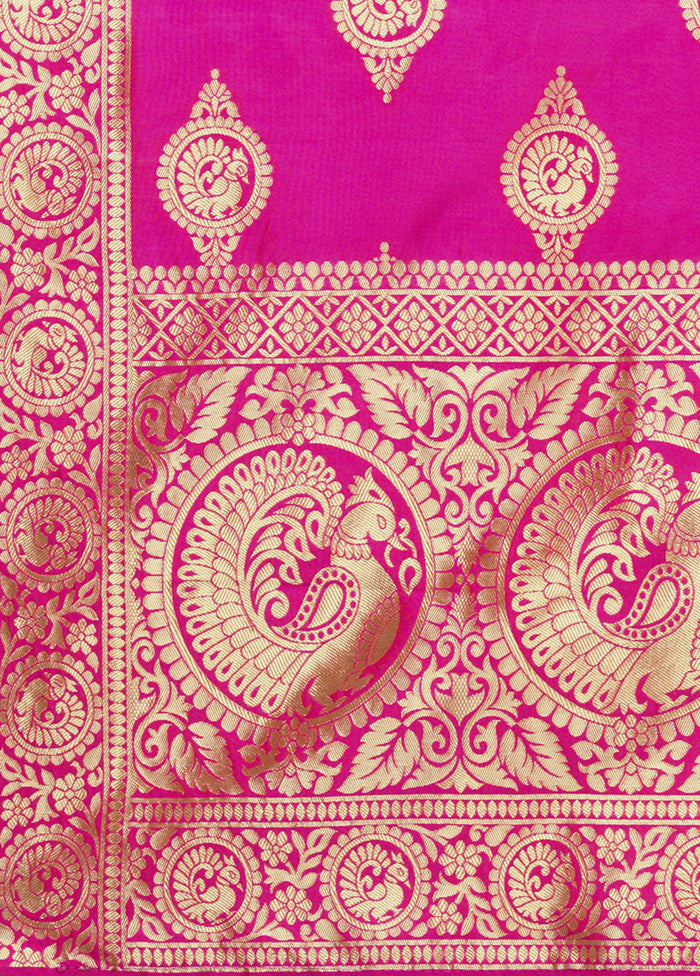 Pink Jacquard Dupatta - Indian Silk House Agencies